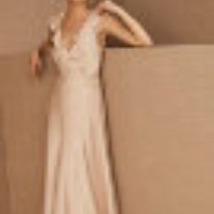 BHLDN Tansy Satin Charmeuse Maxi Dress